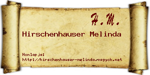 Hirschenhauser Melinda névjegykártya