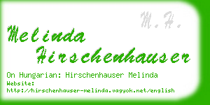 melinda hirschenhauser business card